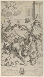 Massacre of the Innocents, Group of Women and Children Being Attacked, Two Angels, ca. 1640-70