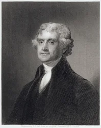 Portrait of Thomas Jefferson, engraved by Henry Bryan Hall