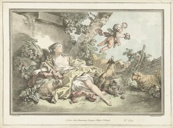 Shepherdess with Flying Cupid