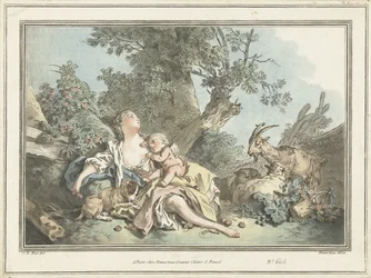 Sleeping Shepherdess and Sleeping Cupid