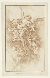 Angel with Three Putti in Clouds