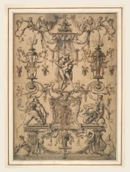 Ornamental Panel with Father Time