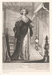 Lady in Interior by Fireplace (Winter)