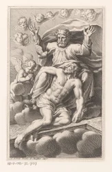 Trinity Surrounded by Cherubs on Clouds