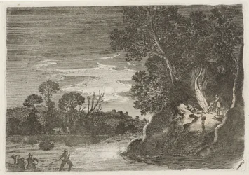 Figures Around a Campfire
