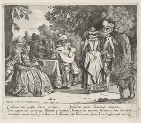 Elegant Company Making Music Outdoors