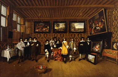 A Group Portrait of Twelve Gentlemen in an Interior