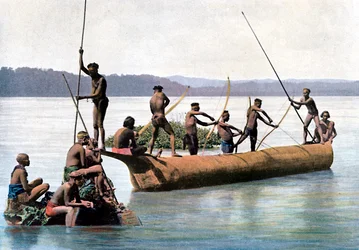 Fishing with a Bow, Andaman and Nicobar Islands, Indian Ocean, c1890