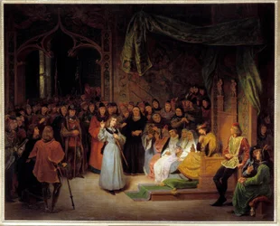 Joan of Arc before King Charles VII at Chinon, February 1429
