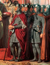 Meeting and Handshake between Philip Augustus and Richard the Lionheart during the Third Crusade