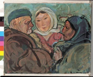 Composition with Three Figures