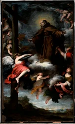 Saint Louis of Anjou Worshipping the Cross