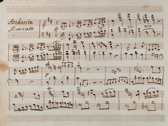 First Page of Sheet Music for the Reduced Symphony for the Piano of Tancredi, Opera by Gioacchino Rossini
