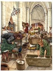 Daily Life in the Middle Ages: Preparing Meals in a Castle Kitchen, 15th Century