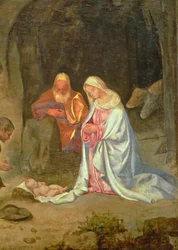 Adoration of the Shepherds, detail of the Holy Family, c.1510 (detail)