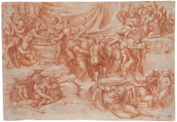 A bacchanal of children, after Michelangelo