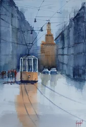 Bologna Tram Reflections