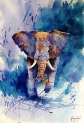 Majestic Blue Elephant