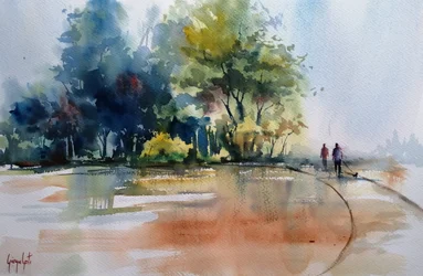 Misty Autumn Walk