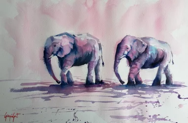 Pink Elephants Walk
