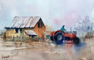 Rustic Farm Tractor