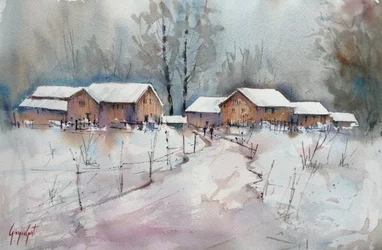 Rustic Winter Village