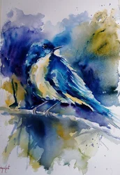 Vibrant Blue Bird