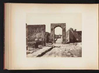 View of Strada Mercurio in Pompeii, Italy