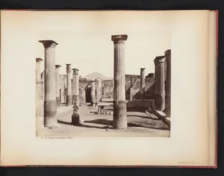 View of the Ruin of the House of Marco Olconio in Pompeii, Italy