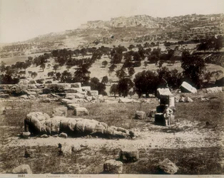 Agrigento: a view of the ruins of the Temple of Jupiter