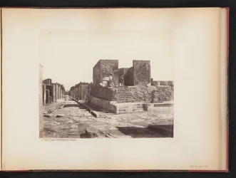 View of the Temple of Fortuna Augusta in Pompeii, Italy