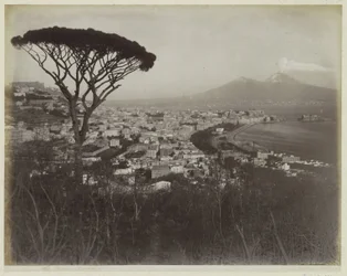 View of the City of Naples, the Bay and Vesuvius