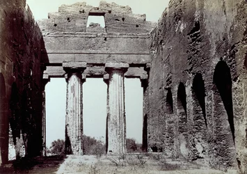 Interior of the Temple of the Concordia in the Valley of the Temples in Agrigento