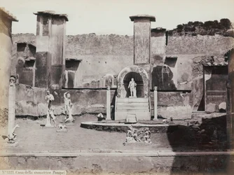 Partial View of the Elevated Garden of the House of Marcus Lucretius in Pompeii
