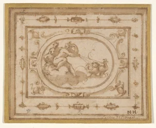 Aurora and Tithonius, study for a stage decoration for a performance of Aretino