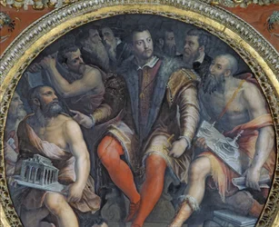 Cosimo I and His Artists, from the Sala di Cosimo I