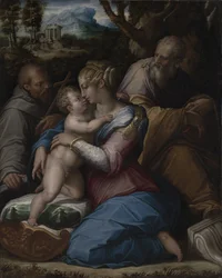 Holy Family with Saint Francis