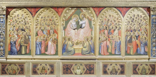 Italy, Florence, Basilica of the Holy Cross, Bandini Baroncelli Chapel, Coronation of the Virgin