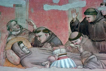 Fresco of the death of St Francis