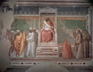Trial by Fire of St. Francis of Assisi before the Sultan of Egypt, from the Bardi Chapel