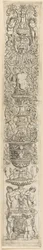 Four Children with a Cat and a Dog, plate nine from Twelve Ornament Panels