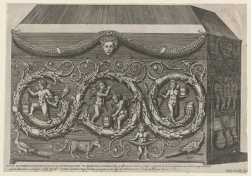 Speculum Romanae Magnificentiae: Decorated Sarcophagus with Arabesques, 1582