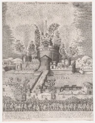 The Girandola at the Castel Sant