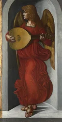 An Angel in Red with a Lute, c. 1490-1499