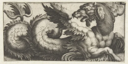 Winged Seal Looking Back (Friezes with Sea Monsters)