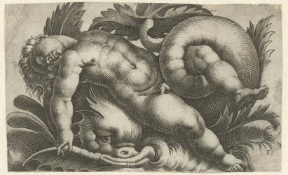 Sleeping Putto on Dolphin