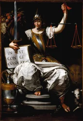 Allegory of Justice as a Woman Holding a Sword and a Scale