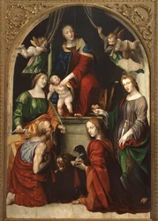 Madonna and Child and Angels among Saints Jerome, Catherine of Alexandria, Lucy and John the Evangelist