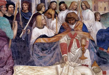 Saint Benedict Carries the Body of Christ on the Body of the Monk that the Earth Refuses to Bury (detail)