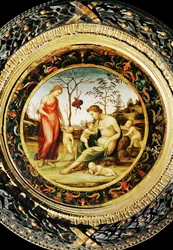 Earthly Venus with Eros and Celestial Venus with Anteros and two cupids